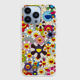 Чехол для iPhone 13 Pro с принтом Flower Superflat, Такаши Мураками в Новосибирске,  |  | cute flowers | flower superflat | flowers | murakami | pop art | superflat | takashi murakami | милые цветочки | мураками | ромашки | такаси мураками | такаши мураками | цветочки | цветы