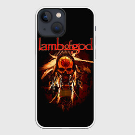 Чехол для iPhone 13 mini с принтом Череп в противогазе LOG в Новосибирске,  |  | alternative | lamb of god | log | metall | music | rock | альтернатива | ламб оф гад | ламб оф год | металл | музыка | рок