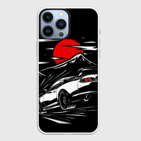 Чехол для iPhone 13 Pro Max с принтом Тойота супра mark 4 при красной луне Toyota supra в Новосибирске,  |  | a80 | ae86 | camry | car | fast furious | jdm | mark 4 | toyota | а80 | камри | марк | машина | супра | тоёта | форсаж