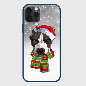 Чехол для iPhone 12 Pro Max с принтом Новогодний Питбуль   New Years Pit bull в Новосибирске, Силикон |  | christmas | dog | pit bull | santa | дед мороз | зима | новый год | питбуль | рождество | санта | снег | снежинка | собака | собачка | щенок