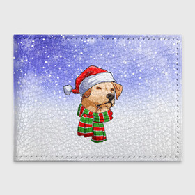 Обложка для студенческого билета с принтом Новогодний Лабрадор   New Years Labrador в Новосибирске, натуральная кожа | Размер: 11*8 см; Печать на всей внешней стороне | Тематика изображения на принте: christmas | dog | labrador | retriever | santa | дед мороз | зима | лабрадор | новый год | ретривер | рождество | санта | снег | снежинка | собака | собачка | щенок