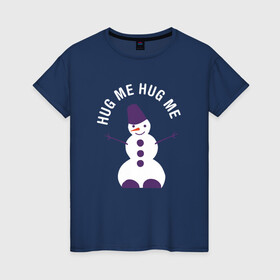 Женская футболка хлопок с принтом Снеговик 2022 в Новосибирске, 100% хлопок | прямой крой, круглый вырез горловины, длина до линии бедер, слегка спущенное плечо | ведро | ёлка | зима | морковь | новый год 2023 | праздник 2022 | снег | снеговики | хлопушки