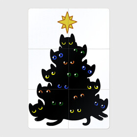 Магнитный плакат 2Х3 с принтом НовоКОТняя елка в Новосибирске, Полимерный материал с магнитным слоем | 6 деталей размером 9*9 см | animal | cat | christmas | new year | домашние | елка | елочка | ель | животные | звери | игрушки | коты | котэ | кошки | новый год | праздник | пушистая
