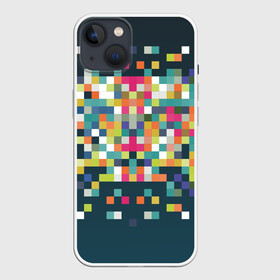 Чехол для iPhone 13 с принтом Пикселизация в Новосибирске,  |  | pixel | квадраты | пикселы | текстура | точки | элиз