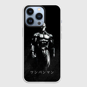 Чехол для iPhone 13 Pro с принтом Эпичный Сайтама One Punch Man в Новосибирске,  |  | Тематика изображения на принте: hagemanto | one punch man | one punchman | onepunchman | saitama | sensei | аниме | ван панч мен | ванпанчмен | лысый плащ | манга | сайтама | сильнейший человек | учитель | человек одинудар | человек одного удара