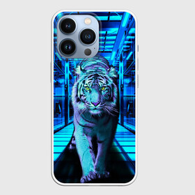 Чехол для iPhone 13 Pro с принтом Крадущийся тигр в Новосибирске,  |  | животные | символ года | синий тигр | тигр | хищник