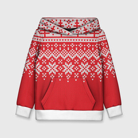 Детская толстовка 3D с принтом Knitted Pattern в Новосибирске, 100% полиэстер | двухслойный капюшон со шнурком для регулировки, мягкие манжеты на рукавах и по низу толстовки, спереди карман-кенгуру с мягким внутренним слоем | background | christmas | holiday | knitted | knitted pattern | pattern | snow | trees | winter | вязаный | вязаный узор | елки | зима | праздник | рождество | снег | узор | фон
