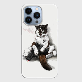 Чехол для iPhone 13 Pro с принтом Котик с пистолетом на стене  мем в Новосибирске,  |  | Тематика изображения на принте: cat | cats | mem | киса | кот | котенок | котик | котяра | котята | кошечка | кошка | мем | мемы | пистолет