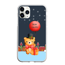 Чехол для iPhone 11 Pro матовый с принтом Новогодний тигренок с красным шариком в Новосибирске, Силикон |  | Тематика изображения на принте: 2022 | год тигра | новый год | новый год 2022 | символ года | тигр | тигренок | тигрица | тигры