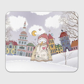 Прямоугольный коврик для мышки с принтом Одинокий снеговик в Новосибирске, натуральный каучук | размер 230 х 185 мм; запечатка лицевой стороны | brawl | brawl stars | brawlstars | lola | бравл | бравлстарс | лола | лоли | разрушитель