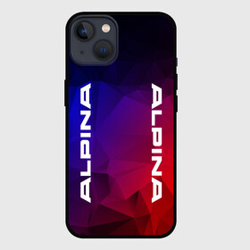 Чехол для iPhone 13 с принтом Alpina | RED BLUE в Новосибирске,  |  | alpina | alpina burkard bovensiepen | auto | autosport | bmw | bmw alpina | car | logo | автомобиль | автоспорт | алпина | альпина | бренд | лого | логотип