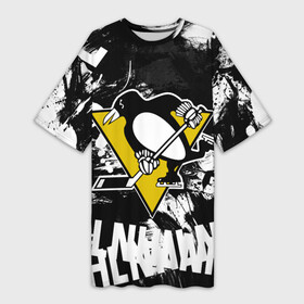 Платье-футболка 3D с принтом Питтсбург Пингвинз  Pittsburgh Penguins в Новосибирске,  |  | Тематика изображения на принте: hockey | nhl | penguins | pittsburg | pittsburgh | pittsburgh penguins | usa | нхл | пингвинз | питтсбург | питтсбург пингвинз | спорт | сша | хоккей | шайба