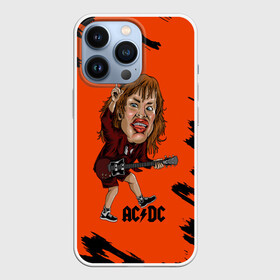 Чехол для iPhone 13 Pro с принтом Шарж Ангус Янг AC DC в Новосибирске,  |  | ac dc | acdc | angus young | австралийская | ангус янг | ас дс | асдс | блюз | карикатура | метал | молния | музыка | рок группа | рокнролл | хард | хардрок