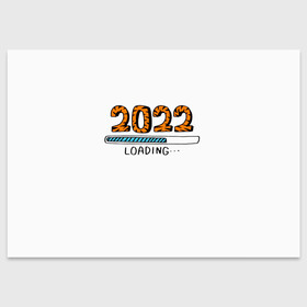 Поздравительная открытка с принтом 2022 загрузка в Новосибирске, 100% бумага | плотность бумаги 280 г/м2, матовая, на обратной стороне линовка и место для марки
 | 2022 | 22 | color | download | figures | is | new | of | second | symbol | the | tiger | twenty | world | year | второй | год | года | двадцать | загрузка | загрузки | мира | нового | новый | окрас | полоса | прогрузка | символ | тигр | тигриный | цифры