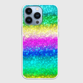 Чехол для iPhone 13 Pro с принтом Радужный глиттер в Новосибирске,  |  | блеск | глиттер | полоса | радуга | радужный | разноцветный