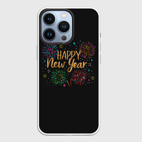 Чехол для iPhone 13 Pro с принтом Fireworks Explosinons. Happy New Year в Новосибирске,  |  | Тематика изображения на принте: 2022 | 22 | claps | explosion | fireworks | happy | new | paint | rain | salute | snow | year | взрыв | год | дождик | краски | новый | салюта | снег | фейерверк | хлопки