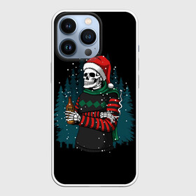 Чехол для iPhone 13 Pro с принтом НОВОГОДНИЙ СКЕЛЕТ в Новосибирске,  |  | 2022 | beer | christmas | cold | klaus | merry | new | santa | snow | winter | year | год | дед | елка | зима | клаус | лес | мороз | новый | рождество | санта | скелет | снег | холод | череп