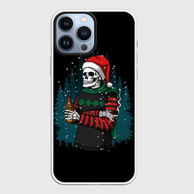 Чехол для iPhone 13 Pro Max с принтом НОВОГОДНИЙ СКЕЛЕТ в Новосибирске,  |  | 2022 | beer | christmas | cold | klaus | merry | new | santa | snow | winter | year | год | дед | елка | зима | клаус | лес | мороз | новый | рождество | санта | скелет | снег | холод | череп