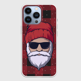 Чехол для iPhone 13 Pro с принтом SANTA HIPSTER | САНТА ХИПСТЕР в Новосибирске,  |  | 2022 | bad | christmas | cold | dab | dub | hipster | klaus | merry | new | santa | snow | winter | year | год | даб | зима | клаус | мороз | новый | рождество | санта | снег | хипстер | холод