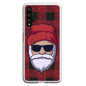 Чехол для Honor 20 с принтом SANTA HIPSTER | САНТА ХИПСТЕР в Новосибирске, Силикон | Область печати: задняя сторона чехла, без боковых панелей | Тематика изображения на принте: 2022 | bad | christmas | cold | dab | dub | hipster | klaus | merry | new | santa | snow | winter | year | год | даб | зима | клаус | мороз | новый | рождество | санта | снег | хипстер | холод