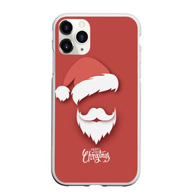 Чехол для iPhone 11 Pro Max матовый с принтом Merry Christmas | Счастливого Рождества в Новосибирске, Силикон |  | 2022 | christmas | cold | klaus | merry | new | santa | winter | year | борода | год | дед | зима | клаус | мороз | новый | рождество | санта | тигра | холод