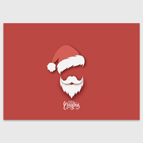 Поздравительная открытка с принтом Merry Christmas | Счастливого Рождества в Новосибирске, 100% бумага | плотность бумаги 280 г/м2, матовая, на обратной стороне линовка и место для марки
 | 2022 | christmas | cold | klaus | merry | new | santa | winter | year | борода | год | дед | зима | клаус | мороз | новый | рождество | санта | тигра | холод