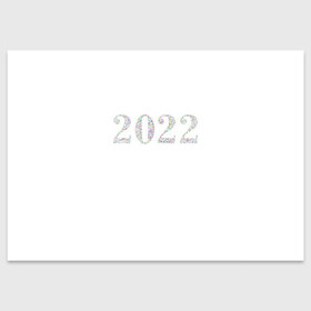 Поздравительная открытка с принтом Новый Год 2022   New Year 2022 в Новосибирске, 100% бумага | плотность бумаги 280 г/м2, матовая, на обратной стороне линовка и место для марки
 | 2022 | новый год | праздник