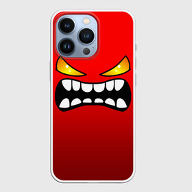 Чехол для iPhone 13 Pro с принтом GEOMETRY DASH FACE DEMON в Новосибирске,  |  | 2d | arcade | demon | game | geometry dash | meltdown | robtop | smile | аркада | геометрический тире | демон | раннер | смайлы | эмоции