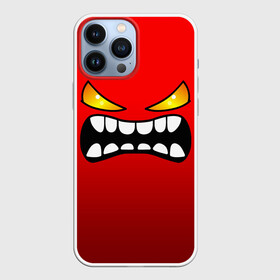 Чехол для iPhone 13 Pro Max с принтом GEOMETRY DASH FACE DEMON в Новосибирске,  |  | 2d | arcade | demon | game | geometry dash | meltdown | robtop | smile | аркада | геометрический тире | демон | раннер | смайлы | эмоции