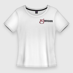 Женская футболка 3D Slim с принтом JcJenson атрибутика в Новосибирске,  |  | jcjenson in space | jsjenson company | peoples company | space company | логотип компании с земли