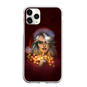 Чехол для iPhone 11 Pro матовый с принтом Цирилла The Witcher в Новосибирске, Силикон |  | девушка | надпись | огоньки | персонаж | шапка