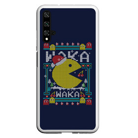 Чехол для Honor 20 с принтом WAKA WAKA NEW YEAR   НОВЫЙ ГОД ГЕЙМЕРАМ ВАКА ВАКА 2022 в Новосибирске, Силикон | Область печати: задняя сторона чехла, без боковых панелей | 2022 | beast | merry christmas | new year | red bow | santa hat | snow | tiger | winter | winter is coming | year of the tiger | год тигра | дед мороз | животные | звери | зверь | зима | зима 2022 | зима близко | новогодний свитер | новогодний у