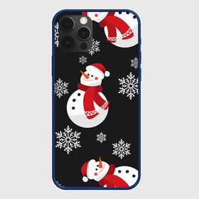 Чехол для iPhone 12 Pro Max с принтом Снеговик в Новосибирске, Силикон |  | merry christmas | веселого рождества | рождество | снеговики | снежинки | шарфик