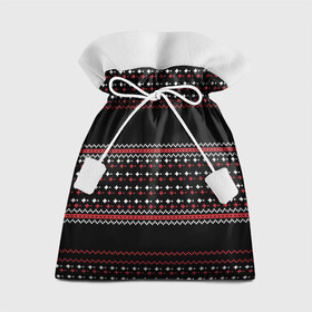 Подарочный 3D мешок с принтом НОВОГОДНИЙ ПАТТЕРН | SWEATER в Новосибирске, 100% полиэстер | Размер: 29*39 см | Тематика изображения на принте: 2020 | 2021 | 2022 | christmas | meow | meowy christmas | merry | леденец | нг | новогодний | новый год | рождество | свитер | узоры