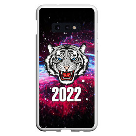 Чехол для Samsung S10E с принтом ЧЁРНЫЙ ТИГР НОВЫЙ ГОД 2022   GRAY TIGER NEW YEAR в Новосибирске, Силикон | Область печати: задняя сторона чехла, без боковых панелей | 2022 | beast | merry christmas | new year | red bow | santa hat | snow | tiger | winter | winter is coming | year of the tiger | год тигра | дед мороз | животные | звери | зверь | зима | зима 2022 | зима близко | новог | новогодни