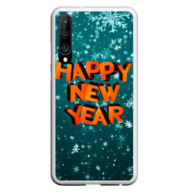 Чехол для Honor P30 с принтом HAPPY NEW YEAR 2022 | С НОВЫМ ГОДОМ в Новосибирске, Силикон | Область печати: задняя сторона чехла, без боковых панелей | 2022 | c | christmas | happy | ice | new | snow | snowflake | year | годом | лед | ледяной | новый | новым | рождество | снег | снежинка