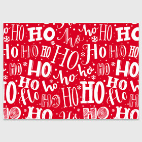 Поздравительная открытка с принтом HO HO HO Новогодняя в Новосибирске, 100% бумага | плотность бумаги 280 г/м2, матовая, на обратной стороне линовка и место для марки
 | 2021 | 2022 | christmas | happy | ho ho ho | merry | merry christmas | new year | santa | snow | sweater | ugly christmas | winter | зима | новогодний | новогодняя | новый год | рождественский | рождественский свитер | рождество | санта | свитер