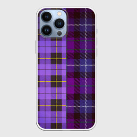 Чехол для iPhone 13 Pro Max с принтом Purple Checkered в Новосибирске,  |  | Тематика изображения на принте: в клетку | клеточка | клетчатая фиолетовая | клетчатые вещи | рубашка в клетку | тартан | фиолетовая клетка | фиолетовые квадраты | шотландская клетка