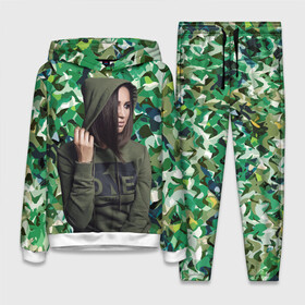 Женский костюм 3D (с толстовкой) с принтом Olga Buzova   camouflage в Новосибирске,  |  | beauty | camouflage | celebrity | girl | military | olga buzova | девушка | знаменитость | камуфляж | красавица | ольга бузова