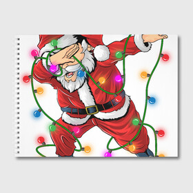 Альбом для рисования с принтом Dub Santa в Новосибирске, 100% бумага
 | матовая бумага, плотность 200 мг. | christmas | dub | santa claus | веселый | вечеринка | гирлянда | дед мороз | каникулы | музыка | новогодний | новый год | праздник | праздничный | рождественский | санта клаус | танцующий санта | танцы