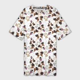 Платье-футболка 3D с принтом Джек Рассел Терьер в Новосибирске,  |  | animal | dog terrier | jack russell terrier | год собаки | джек рассел терьер | друг человека | животное | зверь | кинолог | охотничья собака | пёс | пёсик | собака | собака джек рассел терьер | собаковод | терьер