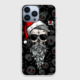 Чехол для iPhone 13 Pro Max с принтом Santa from Hell в Новосибирске,  |  | Тематика изображения на принте: beard | christmas | hipster | new year | red cap | red eyes | santa claus | santa from hell | skulls | борода | дед мороз | красные глаза | красный колпак | новый год | рождество | санта из ада | санта клаус | хипстер | черепа