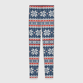 Леггинсы 3D с принтом Knitted Christmas Pattern в Новосибирске, 80% полиэстер, 20% эластан | Эластичный пояс, зауженные к низу, низкая посадка | christmas | holiday | knitted pattern | new year | pattern | snowflakes | texture | вязаный узор | новый год | праздник | рождество | снежинки | текстура | узор