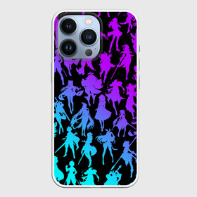 Чехол для iPhone 13 Pro с принтом GENSHI IMPACT HEROES NEON   НЕОНОВЫЙ УЗОР в Новосибирске,  |  | amber | anime | genshin impact | girl | jean | lisa | paimon | xiao | zelda | анемо | аниме | геншен импакт | геншин импакт | геншин эмпакт | геншинимпакт | девушка | игры | итто аратаки | кли | лиза | паймон | пеймон | персон