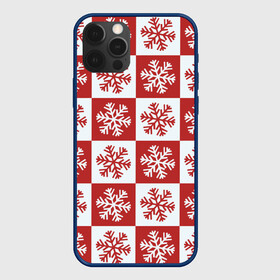 Чехол для iPhone 12 Pro Max с принтом Шахматные Снежинки в Новосибирске, Силикон |  | зима | новогоднее настроение | новый год | снежинки | шахматные снежинки | шахматы