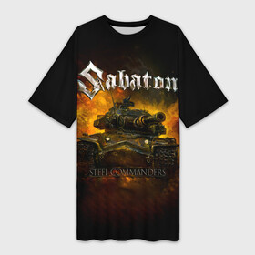 Платье-футболка 3D с принтом SABATON  Steel Commanders в Новосибирске,  |  | band | battles | bismar | joachim broden | knightly armor | latin boot | rock | sabaton | steel commanders | war | атака мертвецов | бисмарк | войны | йоаким броден | латный ботинок | метал | ночные ведьмы | пауэр | рок группа | рыцарские доспе