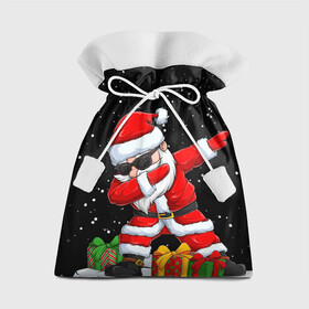 Подарочный 3D мешок с принтом SANTA, DAB в Новосибирске, 100% полиэстер | Размер: 29*39 см | 2021 | 2022 | bad | christmas | dab | happy | merry | merry christmas | new year | santa | snow | sweater | ugly christmas | winter | деб | дэб | зима | новогодний | новогодняя | новый год | рождественский | рождественский свитер | рождеств