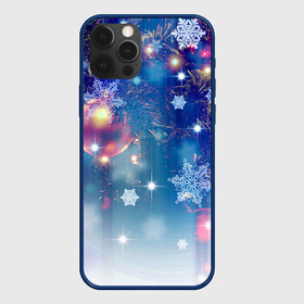 Чехол для iPhone 12 Pro Max с принтом Игрушки на Елке в Новосибирске, Силикон |  | happy new year | зеленая елка | новогодний свет | новый год 2022 | снежинки