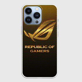 Чехол для iPhone 13 Pro с принтом Republic of gamers, ROG Gaming в Новосибирске,  |  | Тематика изображения на принте: asus | cybersport | republic of gamers | rog | rog gaming | асус | киберспорт