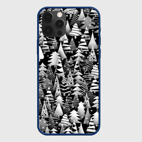 Чехол для iPhone 12 Pro Max с принтом Лес абстрактных ёлок в Новосибирске, Силикон |  | абстракция | ёлка | ель | лес | новогодний | новый год | паттерн | рождество | снег | снежинки | чернобелый